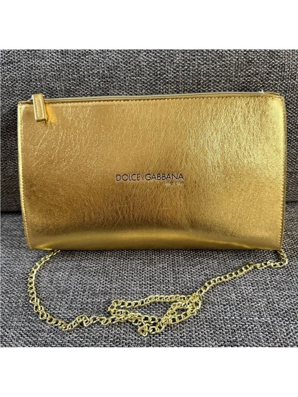 Dolce & Gabbana The One Golden Pouch On Chain New Authentic - Picture 6 of 17